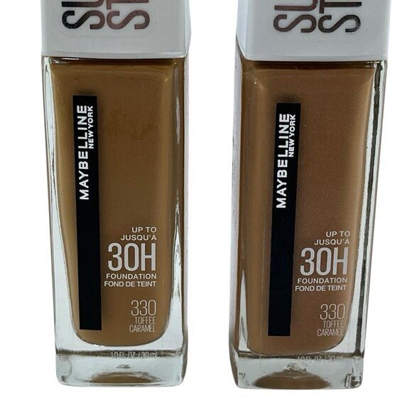 Maybelline Superstay Full Coverage 30 Hour Foundation 330 Toffee Carmet 2PK New - Picture 2 of 8
